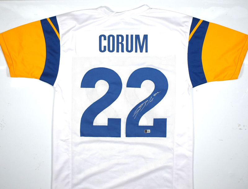 Blake Corum Autographed White Custom Jersey