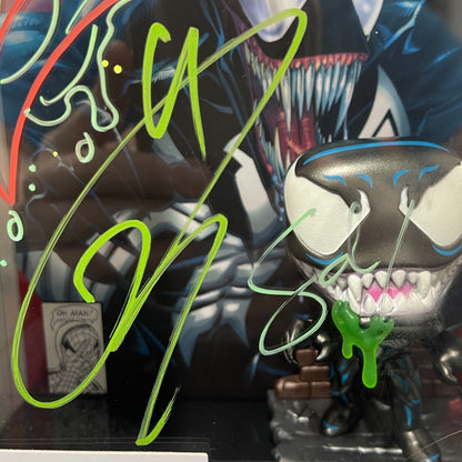 Tom Hardy & Sam De La Rosa Signed Venom Funko Pop Comic Cover #10