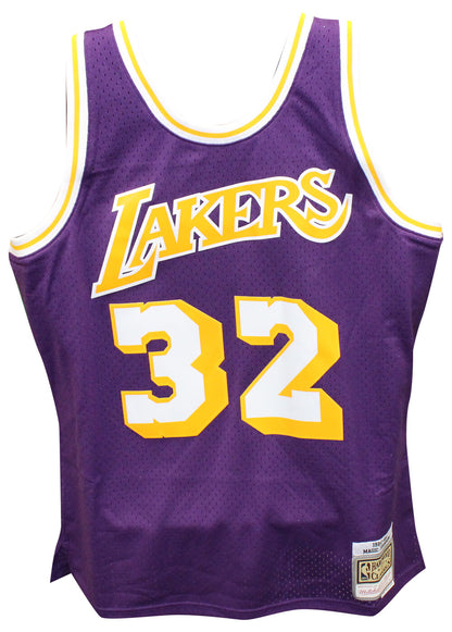 Magic Johnson Signed Los Angeles Lakers Mitchell & Ness Swingman Jersey