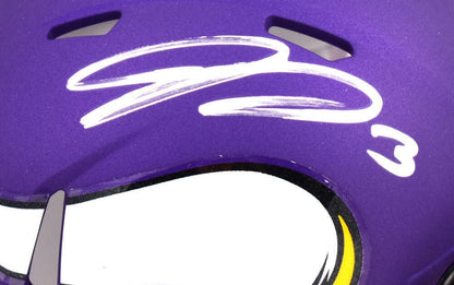 Jordan Addison Signed Minnesota Vikings Speed Mini Helmet