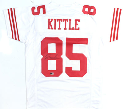 George Kittle Signed San Francisco 49ers White Custom Jersey