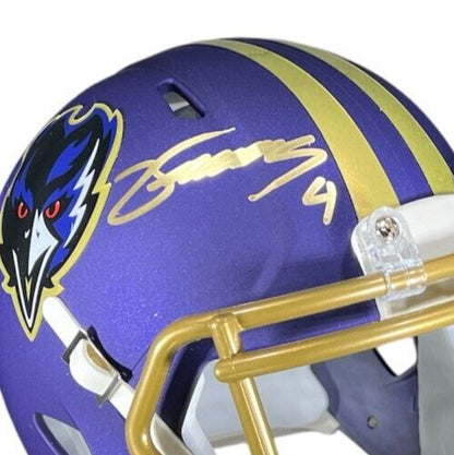 Zay Flowers Signed 2024 Alternate Mini Helmet (Baltimore Ravens)