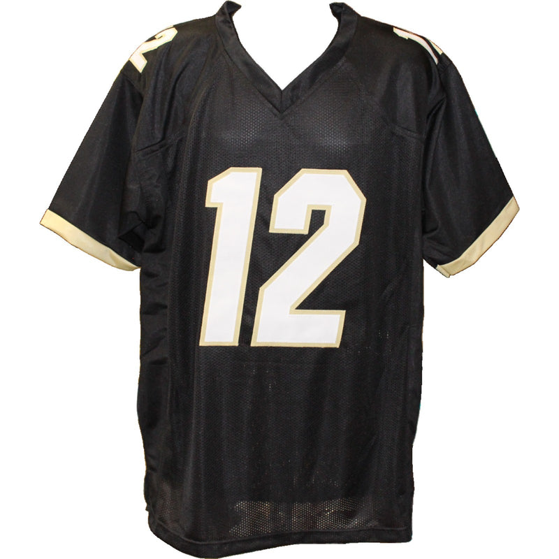 Travis Hunter Autographed College Style Black Custom Jersey (Beckett COA)
