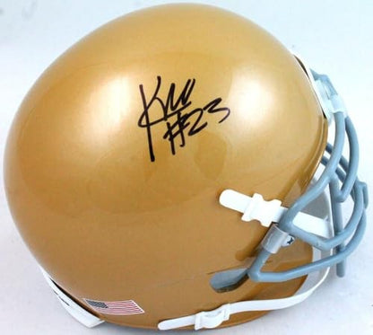 Kyren Williams Autographed Notre Dame Fighting Irish Black Mini Helmet