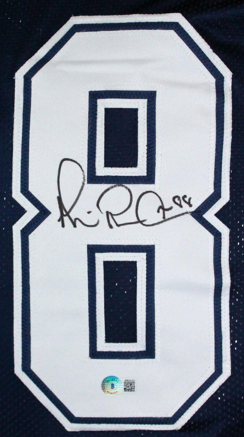 Michael Irvin Autographed Custom Blue and White Football Jersey