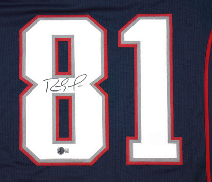 Randy Moss Autographed Blue Custom Jersey