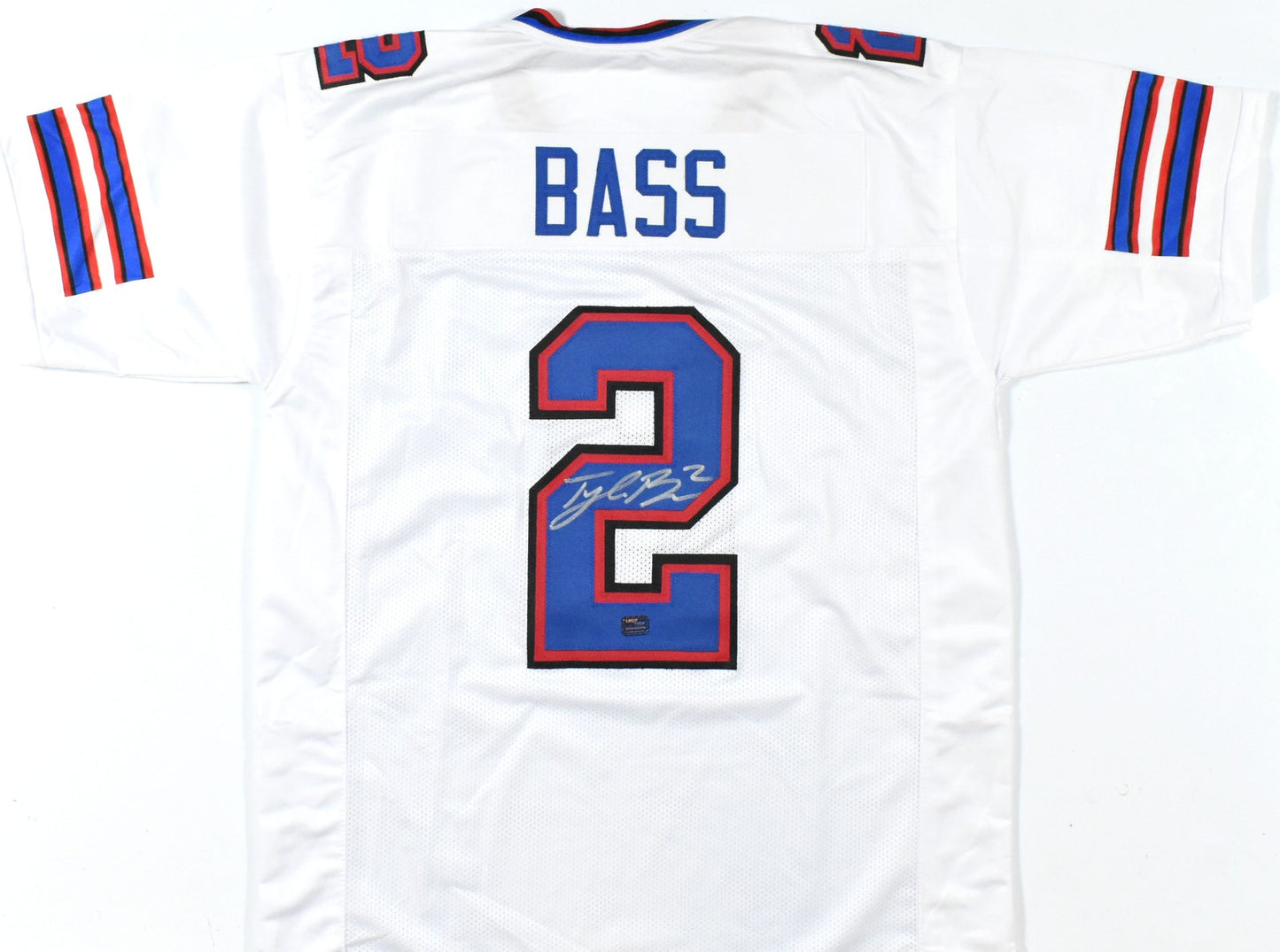 Tyler Bass Autographed Buffalo Bills White Custom Jersey