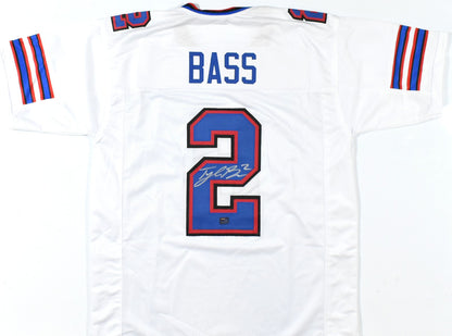 Tyler Bass Autographed Buffalo Bills White Custom Jersey
