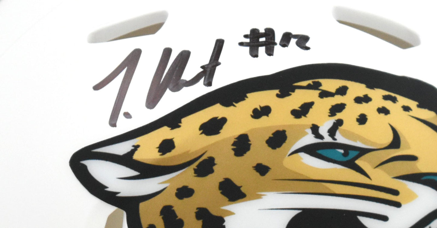 Travis Hunter Signed Jacksonville Jaguars 2024 Alternate Mini Helmet