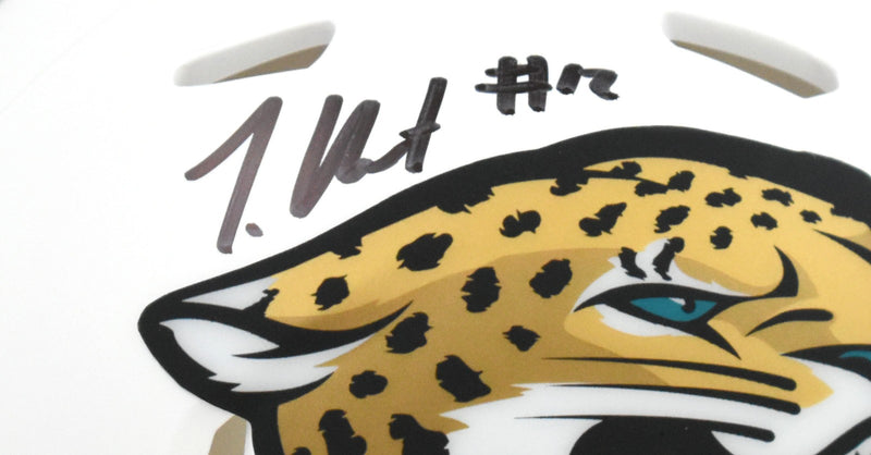 Travis Hunter Signed Jacksonville Jaguars 2024 Alternate Mini Helmet