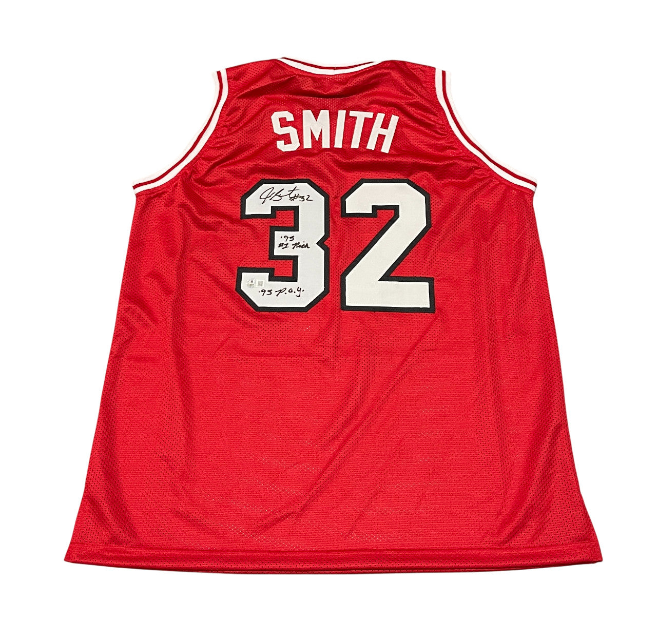 Joe Smith Signed Maryland Custom Basketball Jersey with 2 Inscriptions BAS