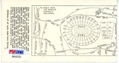 Rex Kern Signed Ohio State Buckeyes 1969 Rose Bowl Ticket Stub (69 MVP)