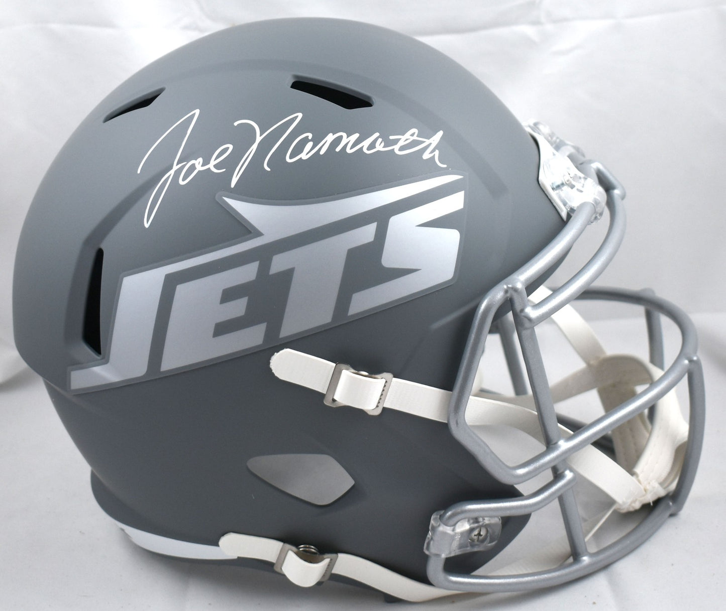 Joe Namath Autographed New York Jets Full Size Slate Speed Helmet