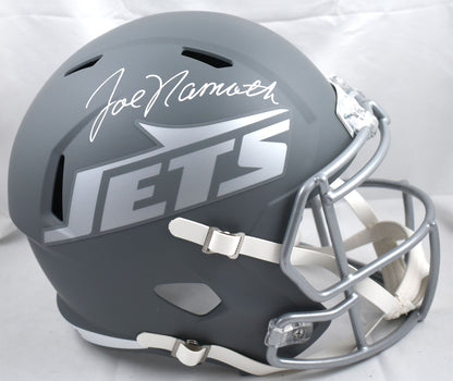Joe Namath Autographed New York Jets Full Size Slate Speed Helmet
