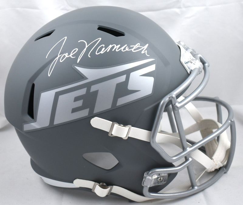 Joe Namath Autographed New York Jets Full Size Slate Speed Helmet