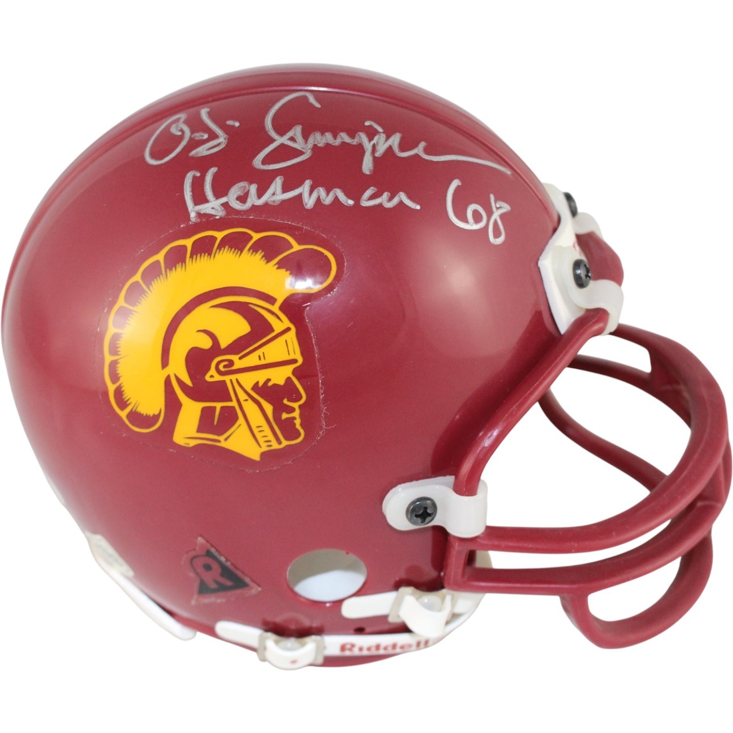 O.J. Simpson Signed USC Trojans VSR4 Mini Helmet (Heisman 68) PSA