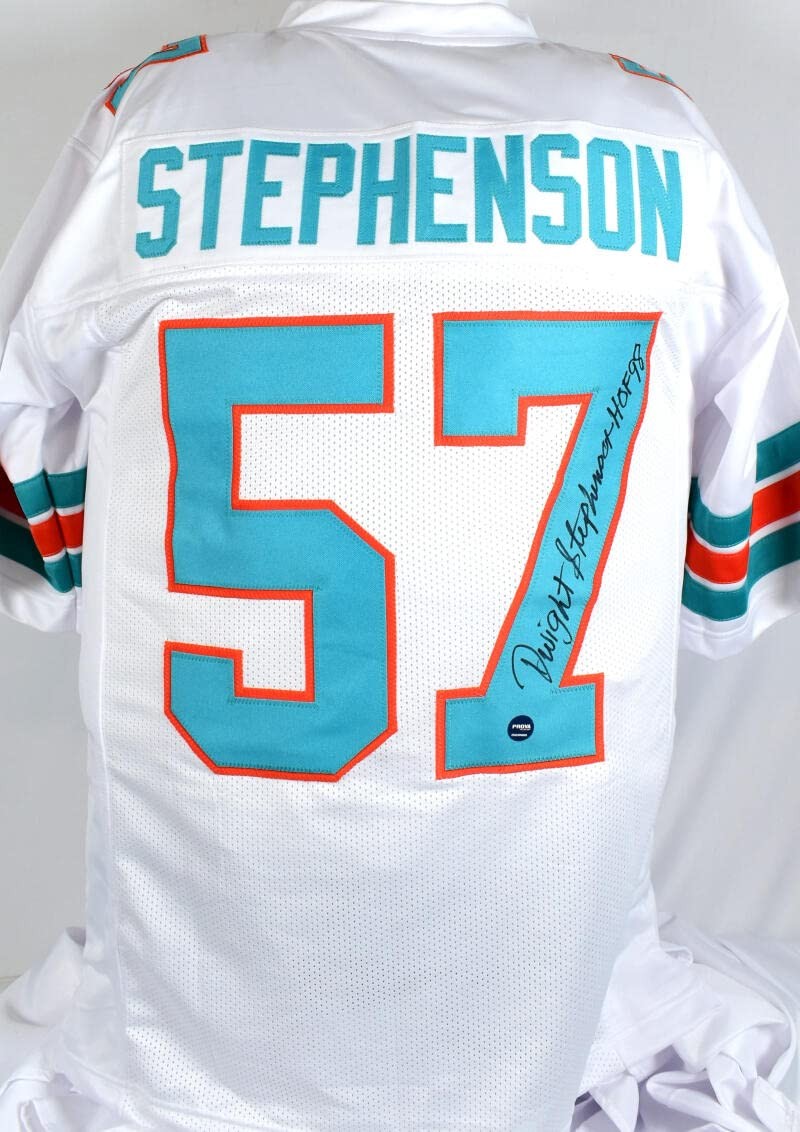 Dwight Stephenson Signed Miami Dolphins White Custom Jersey (HOF)