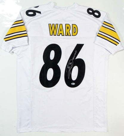 Hines Ward Signed White Custom Football Jersey SB MVP Inscription
