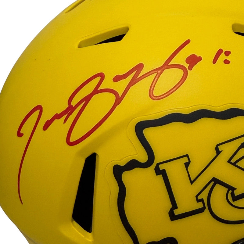 Tamba Hali Signed Kansas City Chiefs Rave Mini Helmet (JSA Witnessed)