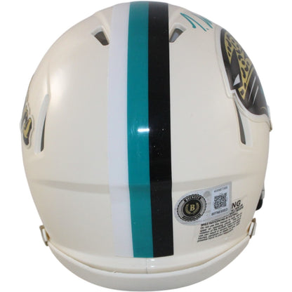 Travis Hunter Autographed Jacksonville Jaguars Retro Mini Helmet