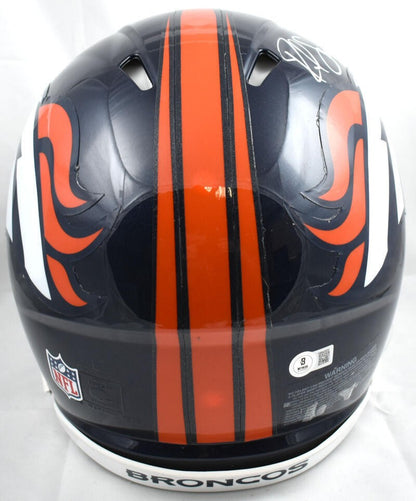 Rod Smith Signed Denver Broncos Full Size Speed Authentic Helmet - White
