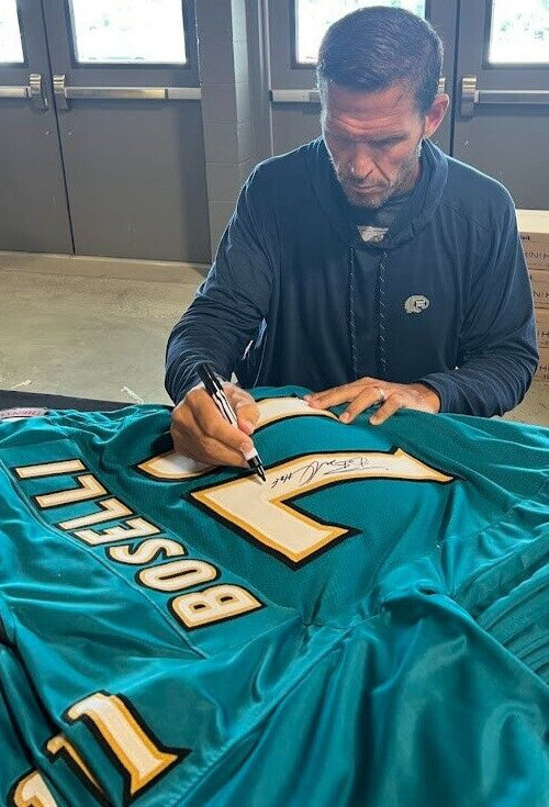 Tony Boselli Jacksonville Jaguars Signed Custom Jersey HOF 22 (Beckett)