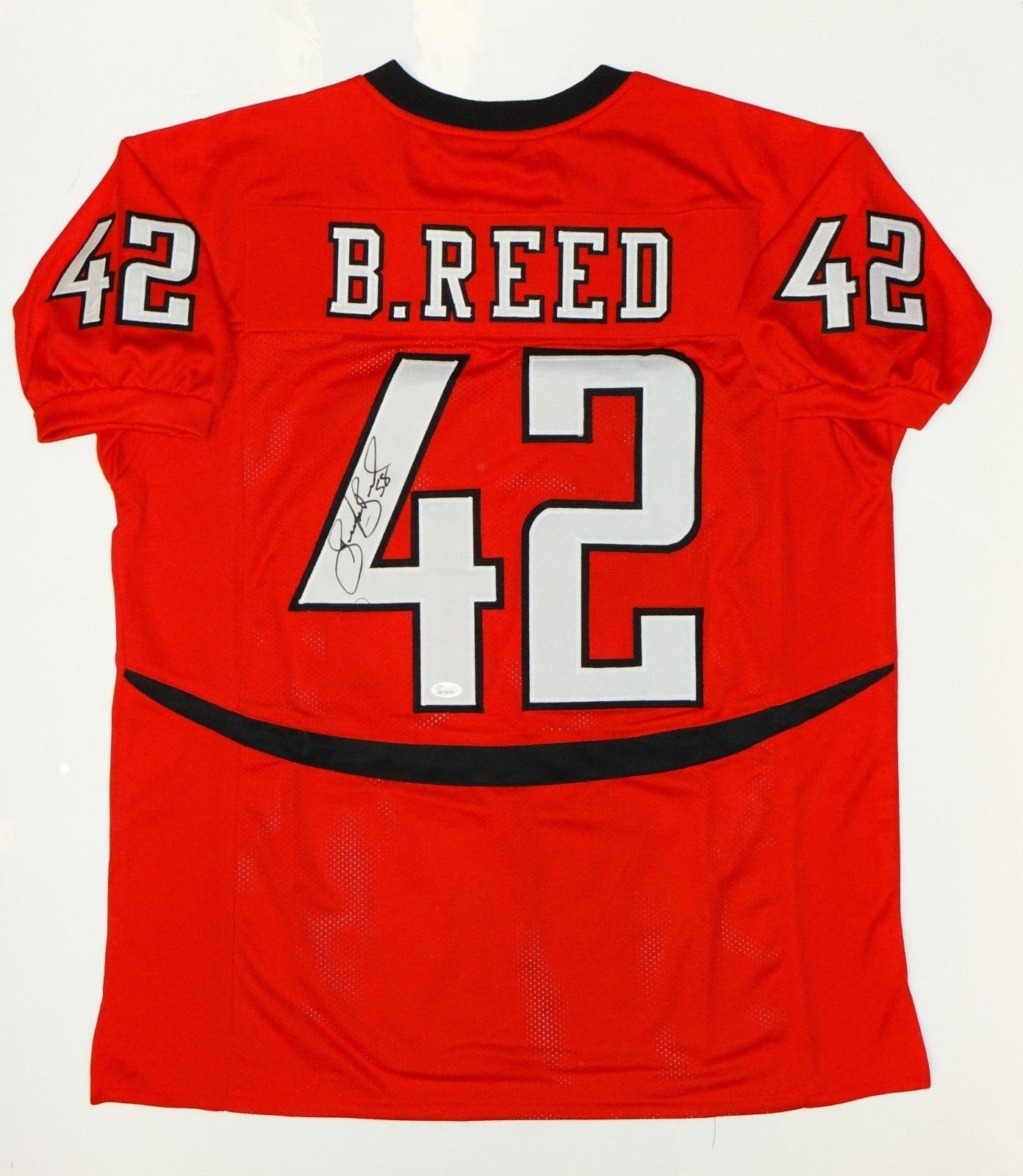 Brooks Reed Autographed Red Custom Jersey