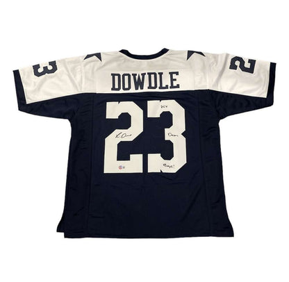Rico Dowdle Autographed Dallas Cowboys Custom Jersey "We Dem Boyz!" BAS