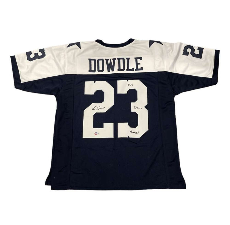 Rico Dowdle Autographed Dallas Cowboys Custom Jersey "We Dem Boyz!" BAS