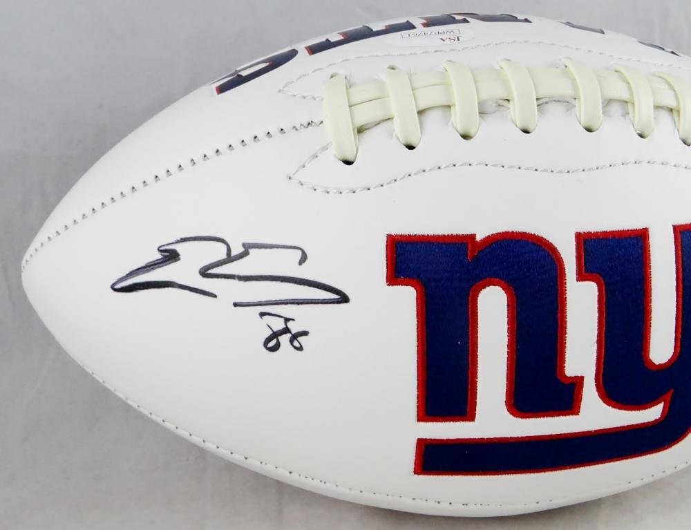 Evan Engram Autographed New York Giants Logo Football