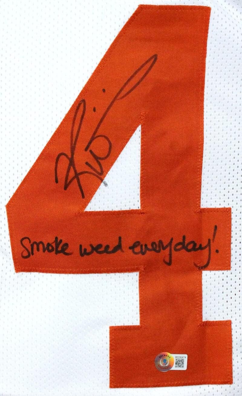 Ricky Williams Signed Custom White Jersey "Smoke Weed Everyday" Inscription