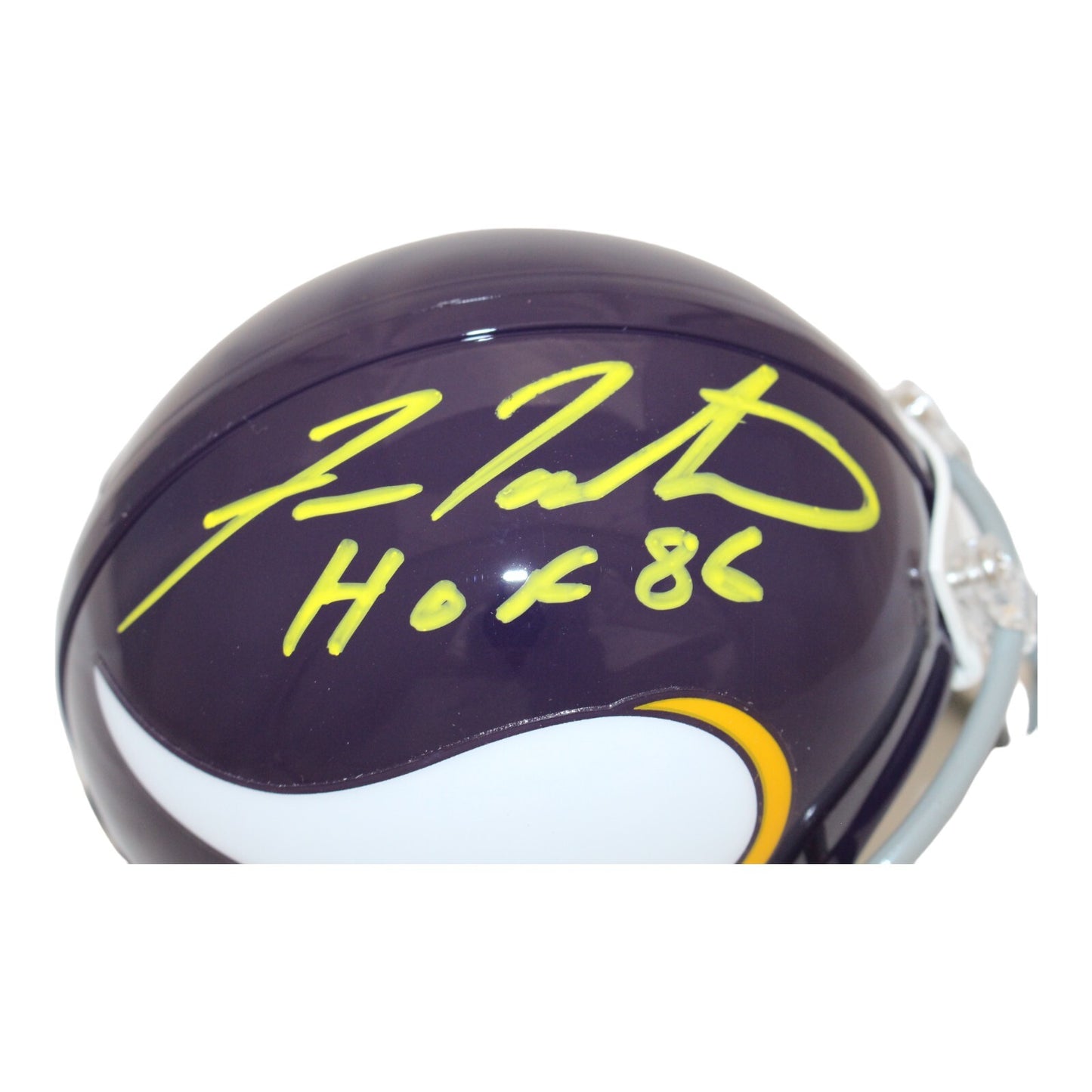 Fran Tarkenton Signed Minnesota Vikings VSR4 Throwback Mini Helmet