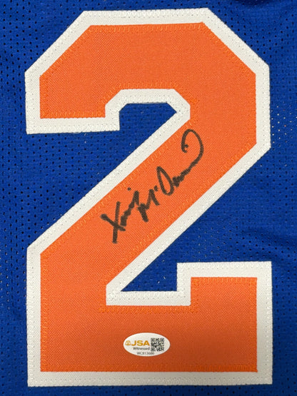 Xavier McDaniel Signed New York Knicks Custom Jersey