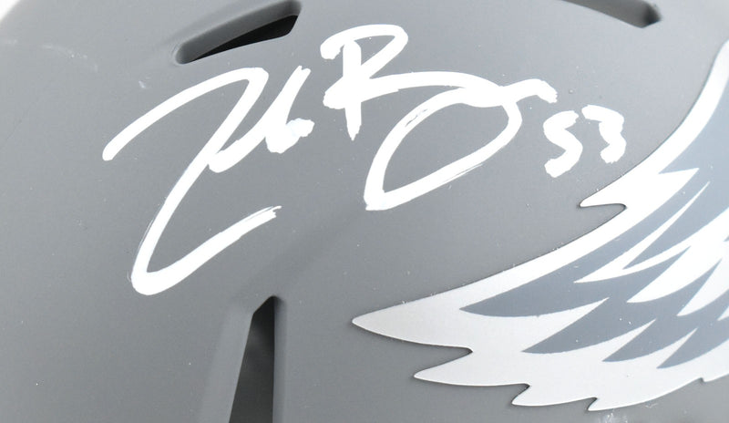 Zack Baun Signed Philadelphia Eagles Slate Speed Mini Helmet