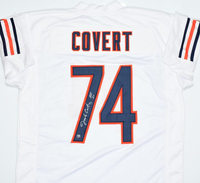 Jimbo Covert Signed Chicago Bears White Custom Jersey - HOF