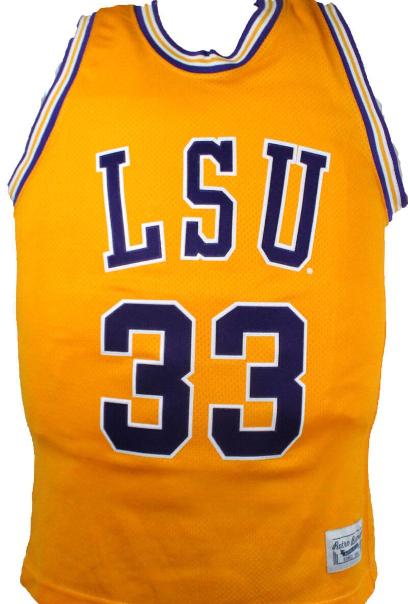 Shaquille O'Neal Autographed LSU Tigers Gold Retro Brand Jersey