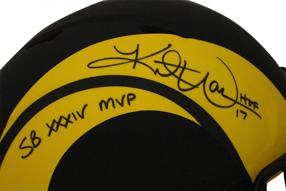 Kurt Warner Signed St Louis Rams Full Size Authentic Eclipse Helmet