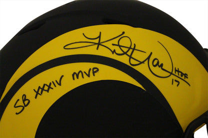 Kurt Warner Signed St Louis Rams Full Size Authentic Eclipse Helmet