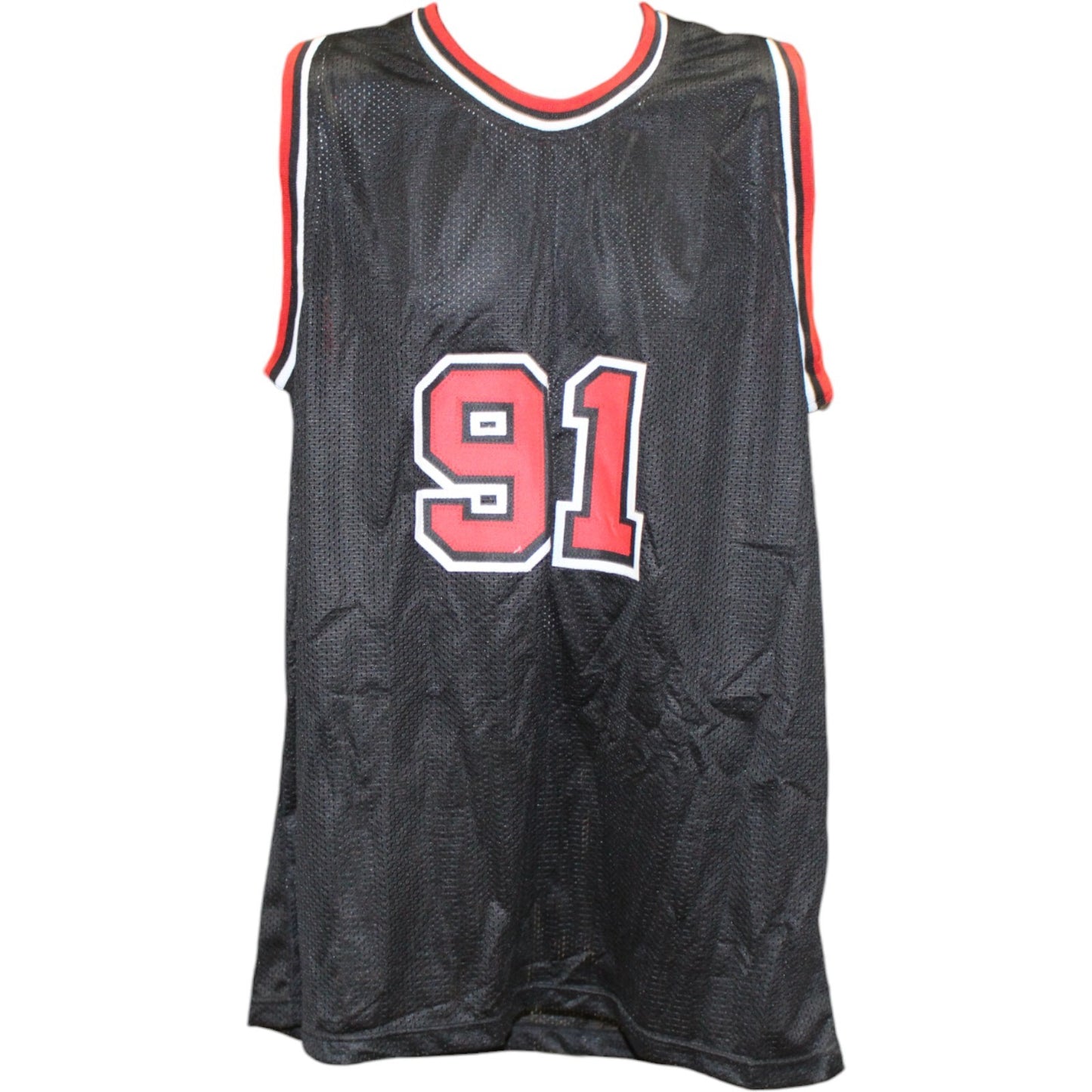 Dennis Rodman Signed Pro Style Black Custom Jersey (BAS COA)