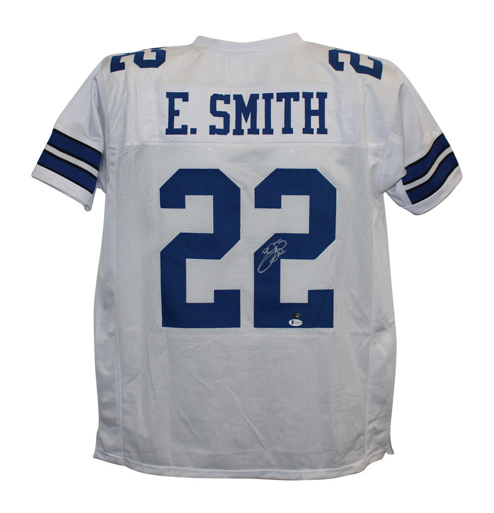 Emmitt Smith Autographed Dallas Cowboys Custom Jersey (Beckett)