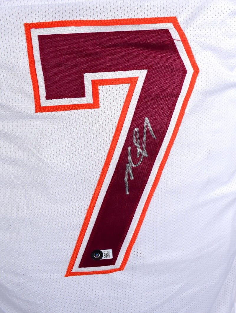 Michael Vick Signed White Custom College Style Jersey