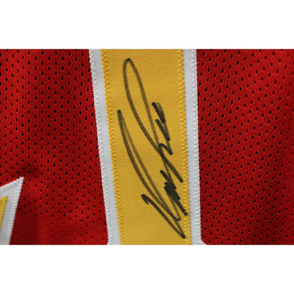 Dominique Wilkins Autographed Red Pro Style Custom Jersey (Beckett)