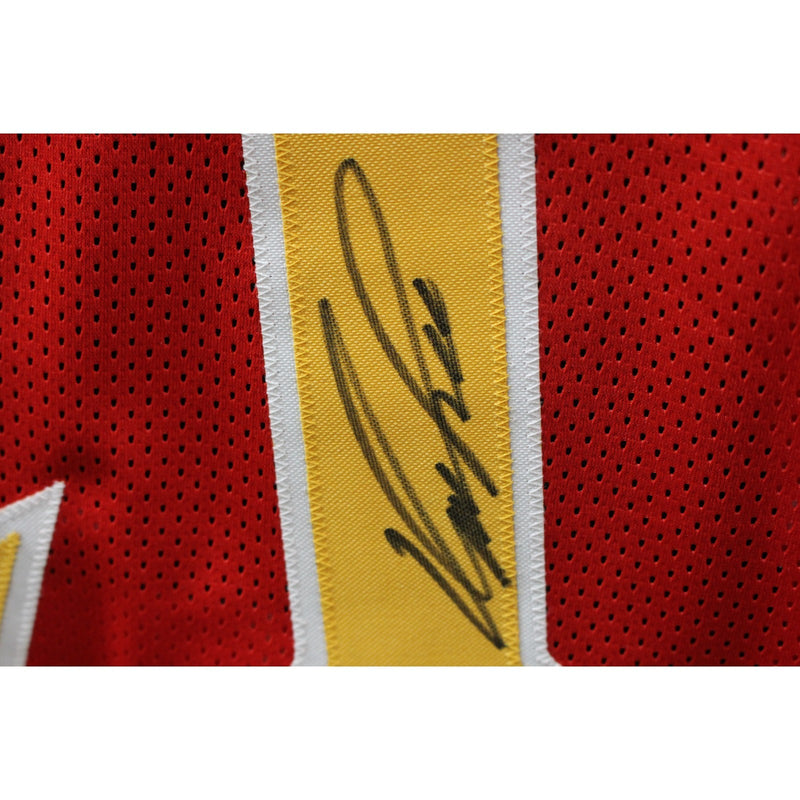 Dominique Wilkins Autographed Red Pro Style Custom Jersey (Beckett)