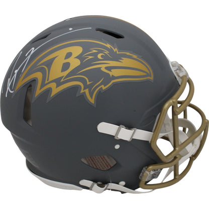 Ray Lewis Baltimore Ravens Autographed Full Size Slate Authentic Helmet