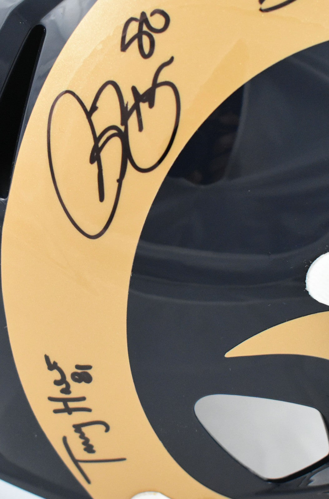 Warner, Faulk, Bruce & Holt Signed St. Louis Rams Full Size Helmet
