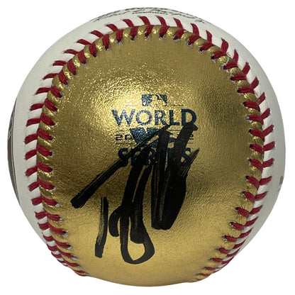 Trey Mancini Signed 2022 World Series Gold LE Baseball (Beckett BAS COA)