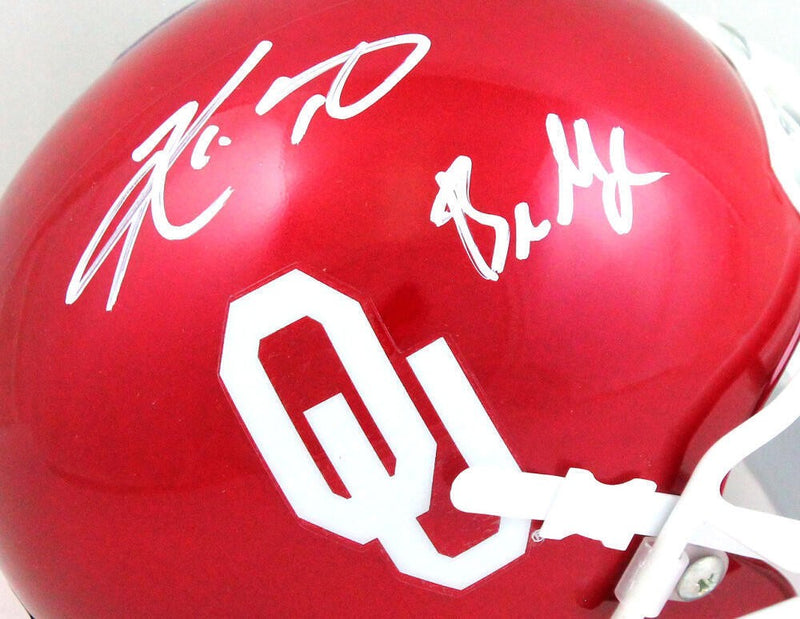 Kyler Murray & Baker Mayfield Autographed Oklahoma Sooners Mini Helmet