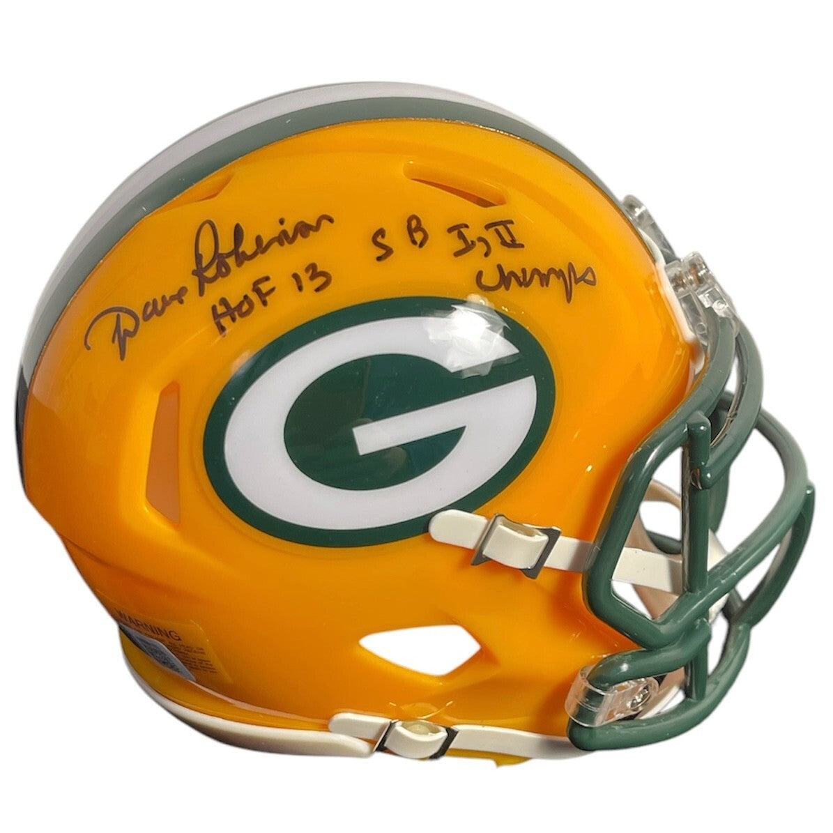 Dave Robinson Green Bay Packers Signed Mini Helmet (2 Inscriptions)