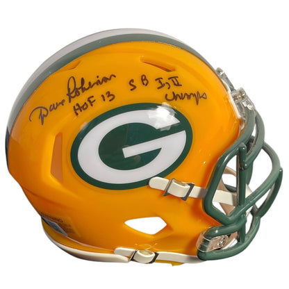 Dave Robinson Green Bay Packers Signed Mini Helmet (2 Inscriptions)