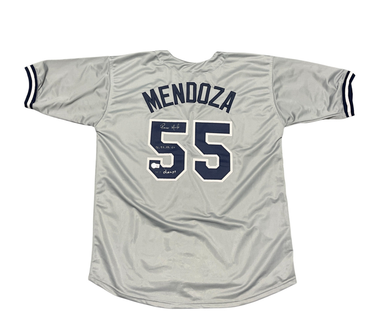 Ramiro Mendoza Signed New York Yankees Custom Jersey (WS Inscription)